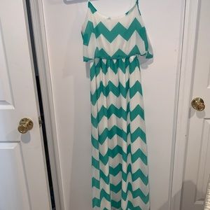 Takara Chevron Maxi Dress